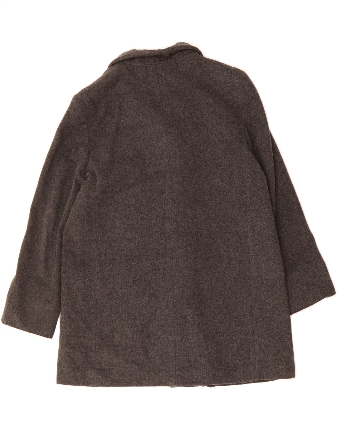MARKS & SPENCER Womens Overcoat UK 14 Medium Grey Wool Vintage Marks & Spencer and Second-Hand Marks & Spencer from Messina Hembry 