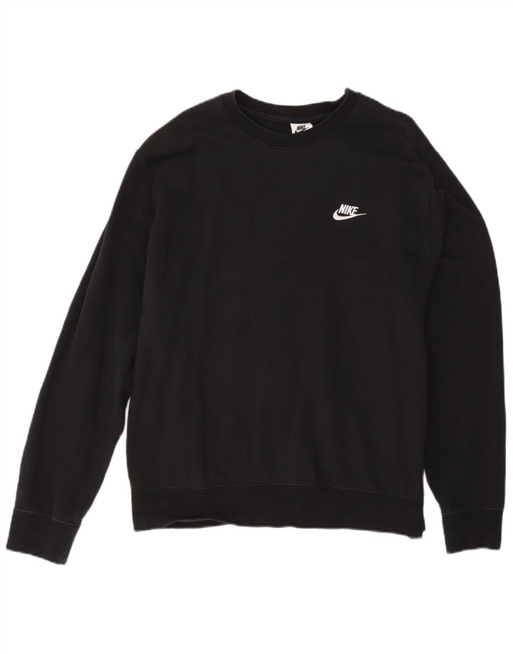 Nike Mens Sweatshirt Jumper Large Black Cotton