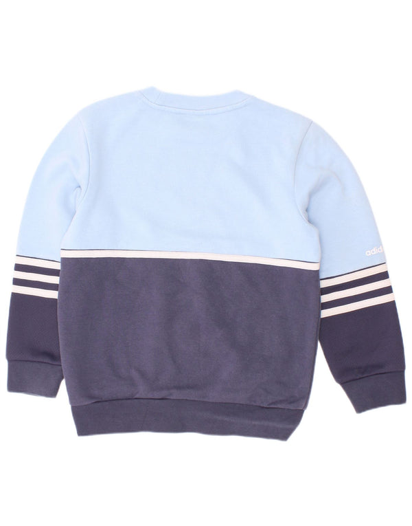Adidas Sweat-shirt graphique pour garçon 5-6 ans Bleu Colorblock Coton
