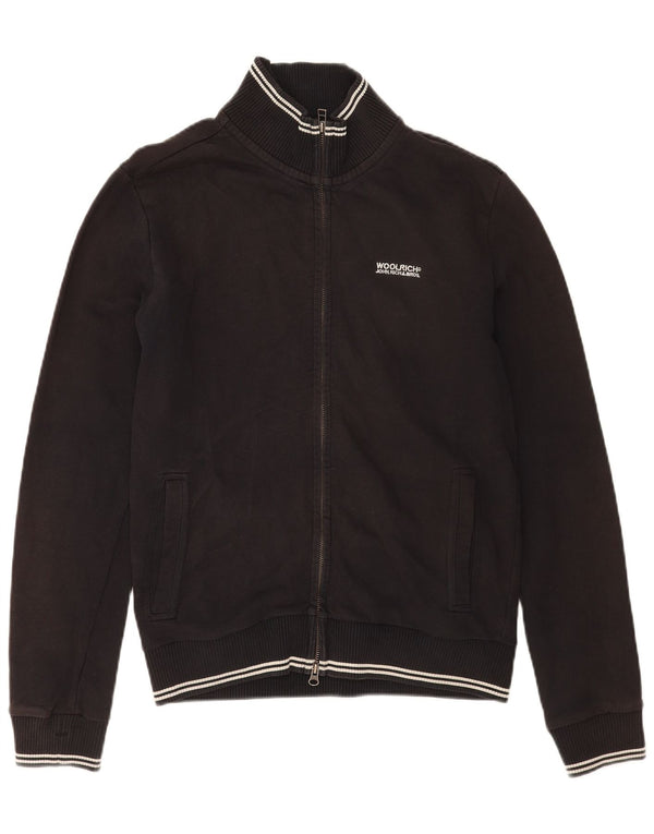 Woolrich Mens Tracksuit Top Jacket Medium Black Cotton