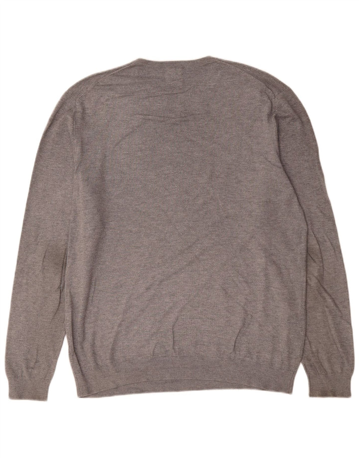 Zara Mens Crew Neck Jumper Sweater Large Grey