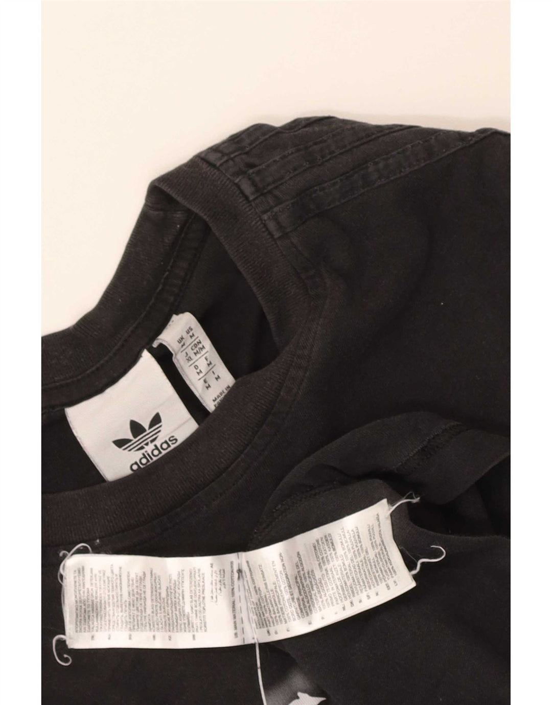 Adidas Męskie Graficzne Topy Z Długim Rękawem Średniej Czarnej Bawełny