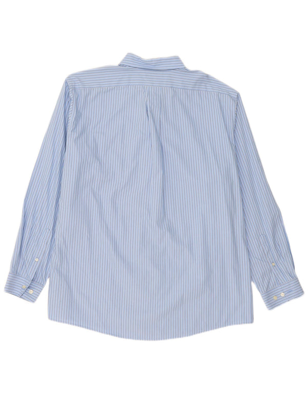 Camicia da uomo Classic Fit Eddie Bauer XL in cotone gessato blu