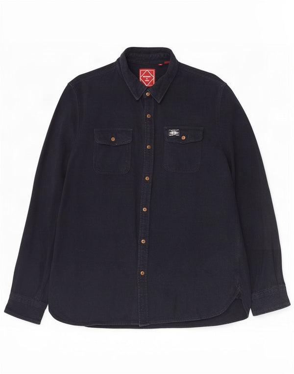 Superdry Camisa Vaquera Para Hombre 2XL Algodón Azul Marino