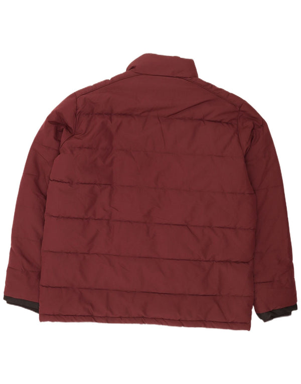 Marks & Spencer Mens Padded Jacket UK 46 3XL Burgundy Polyester Modern