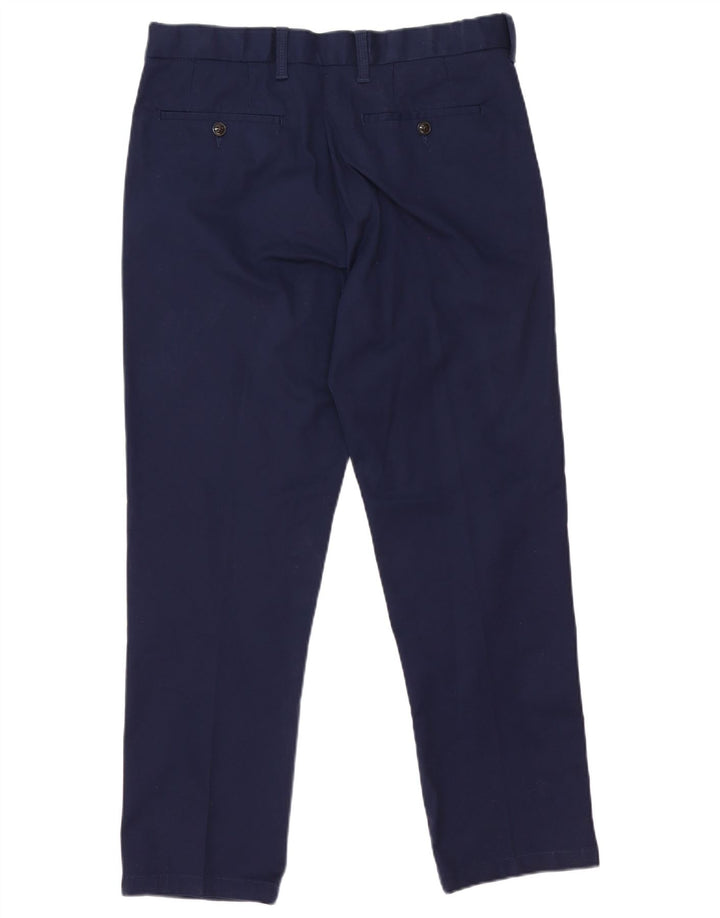 Marks & Spencer Mens Blue Harbour Regular Chino Trousers W34 L29 Navy Blue