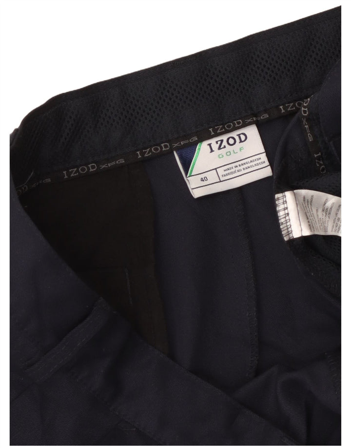 Męskie spodenki cargo Izod W40 XL granatowe, poliestrowe
