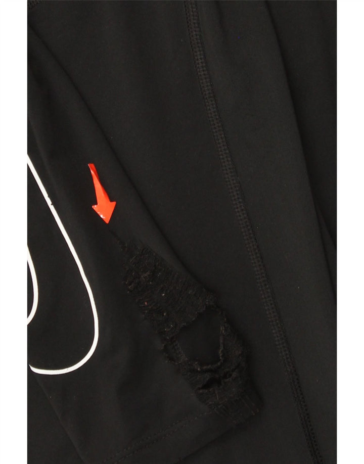 Nike muška majica Dri Fit Graphic s dugim rukavima srednje crne boje od poliestera