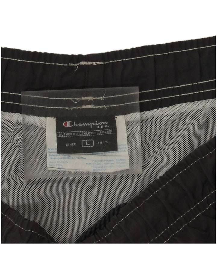 Champion Mens Swimming Shorts Large Grey Polyamide