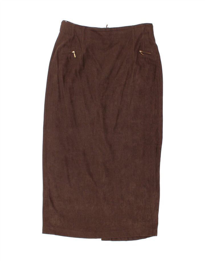 VINTAGE Womens Stretch Maxi Skirt IT 44 Medium W30  Brown Polyamide Vintage Vintage and Second-Hand Vintage from Messina Hembry 