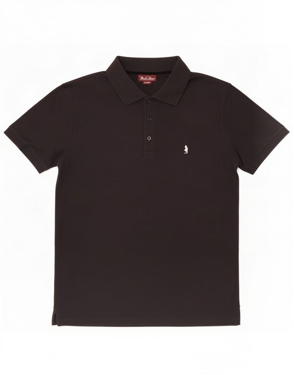 Marlboro Classics Polo Shirt til mænd XL Sort Bomuld
