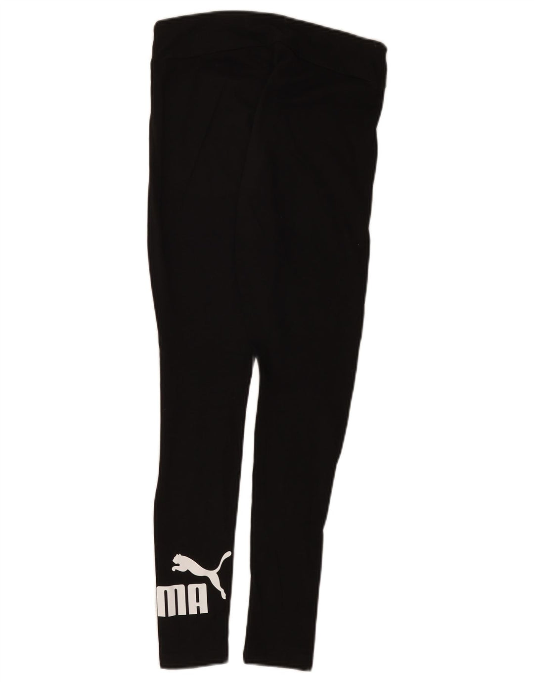 Puma Womens Graphic Leggings UK 8 Small Black Cotton