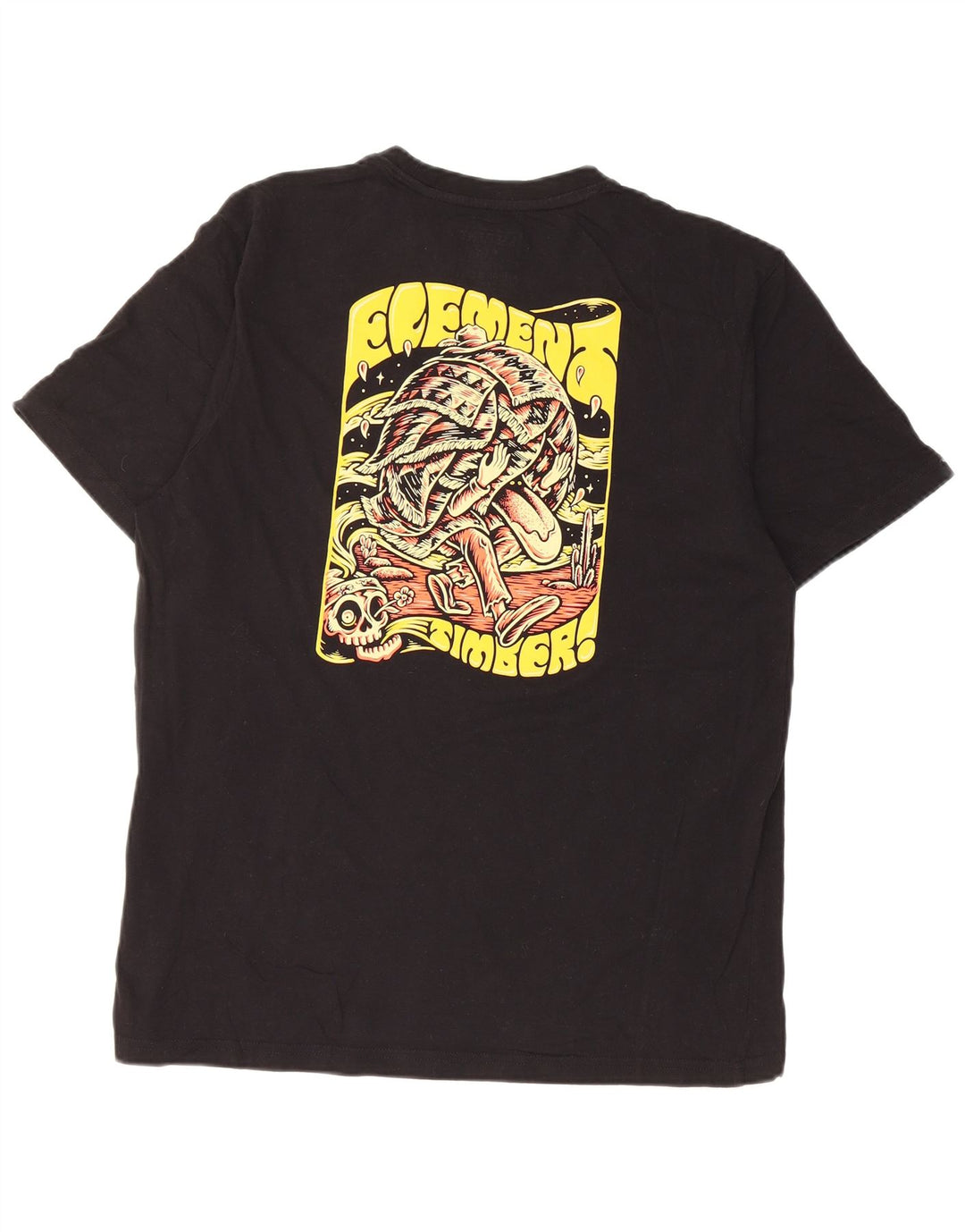 Element Mens Regular Fit Graphic T-Shirt Top Medium Black Cotton