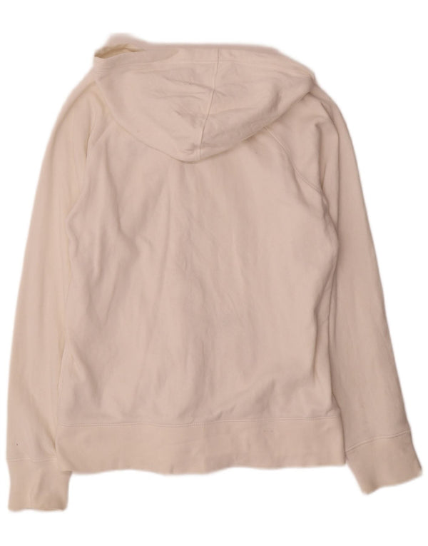Nike Pull à capuche zippé pour femme US 12/14 Grand coton blanc