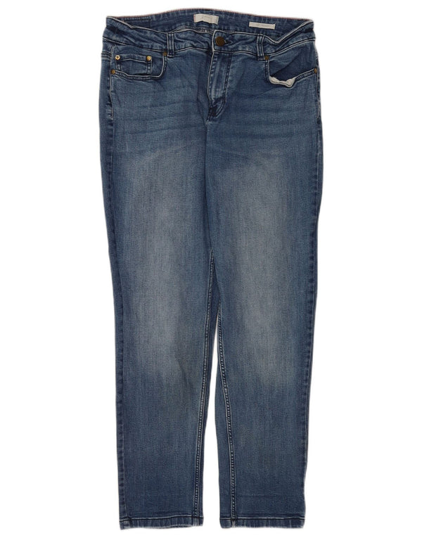 Jeans dritti Girlfriend da donna Joules UK 12 medio W30 L28 cotone blu