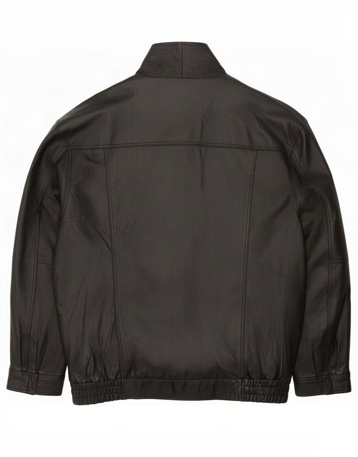 Giacca in pelle da uomo Savatini UK 42 XL Nera