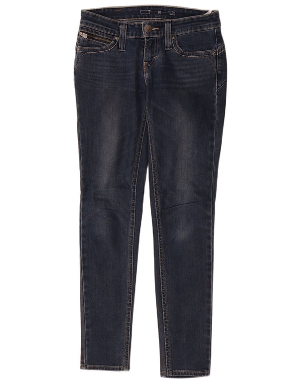 Jeans skinny a vita bassa da donna Levi's W26 L29 cotone blu navy