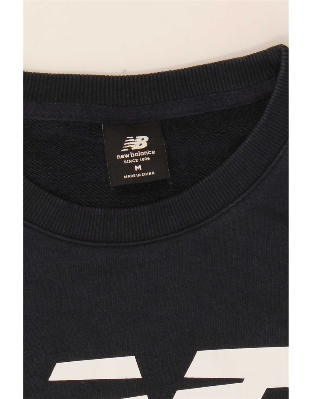 New Balance Herre grafisk sweatshirt Jumper Medium Marineblå