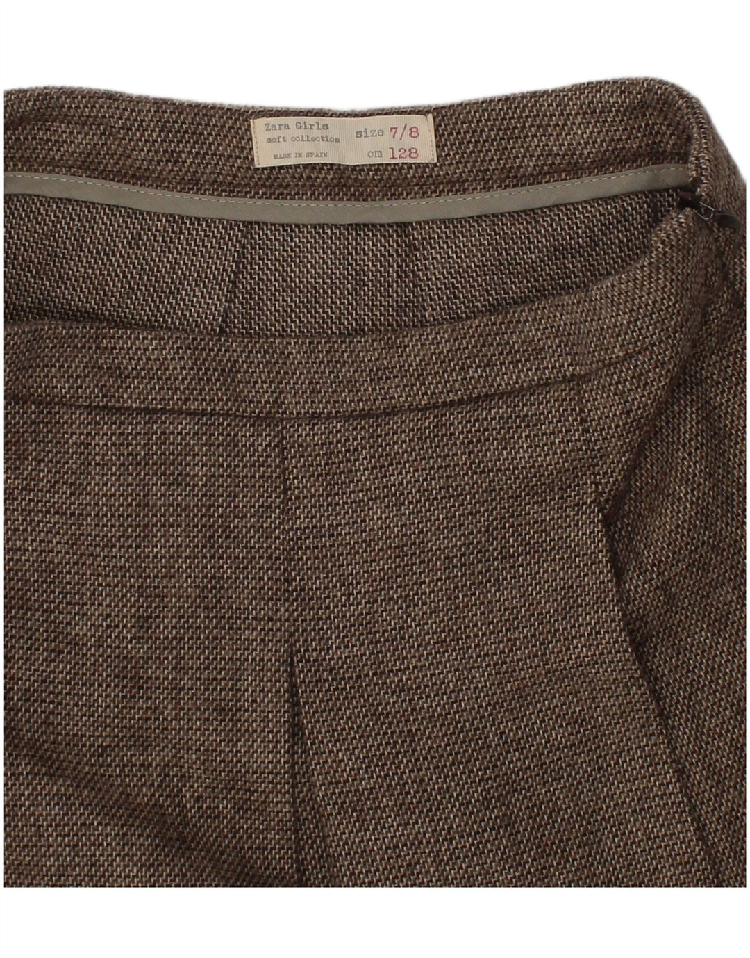 ZARA Girls Mini Skirt 7-8 Years W24  Brown