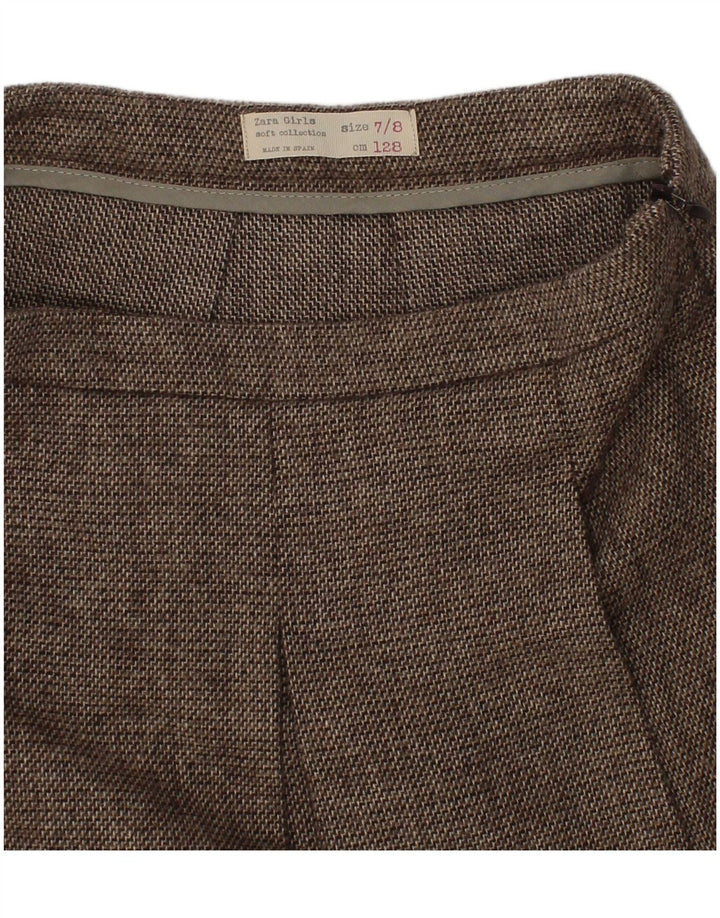 ZARA Girls Mini Skirt 7-8 Years W24  Brown