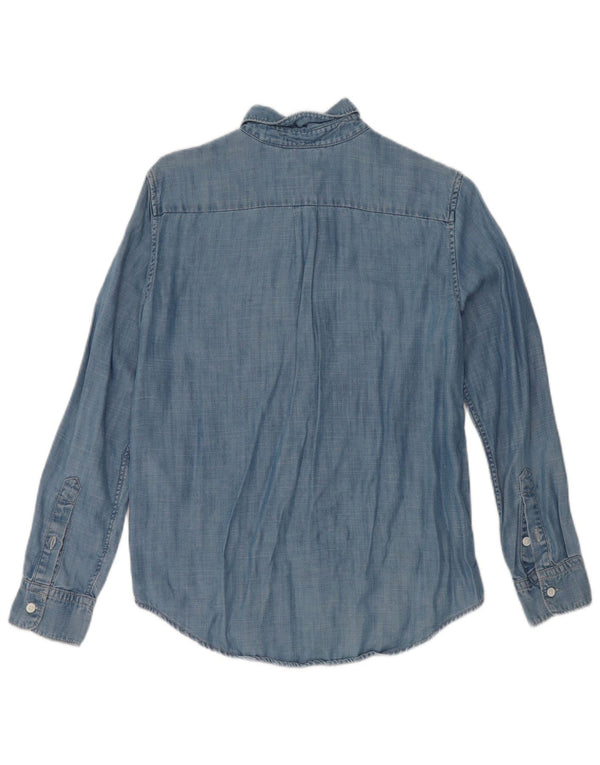 Levi's Womens Boyfriend Fit Denim Shirt UK 2 2XS Blue Lyocell