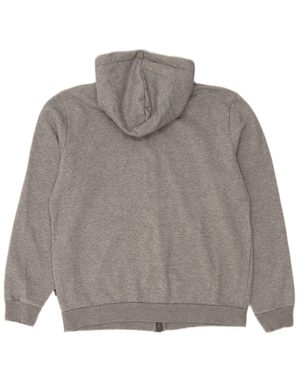 Felpa con cappuccio e zip da uomo Puma in cotone grigio medio