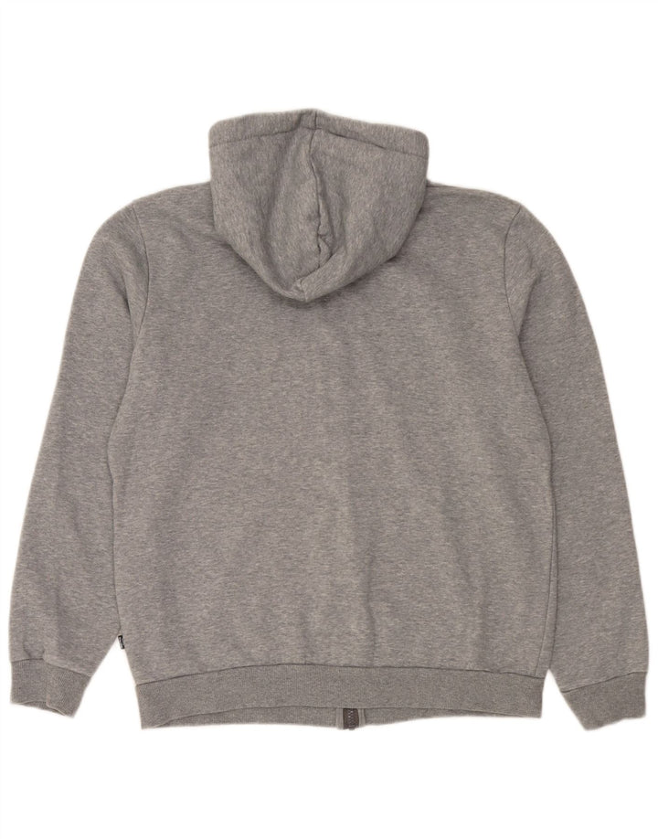 Felpa con cappuccio e zip da uomo Puma in cotone grigio medio