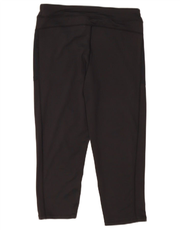 ELLESSE Capri Leggings til kvinder UK 10 Lille sort polyester