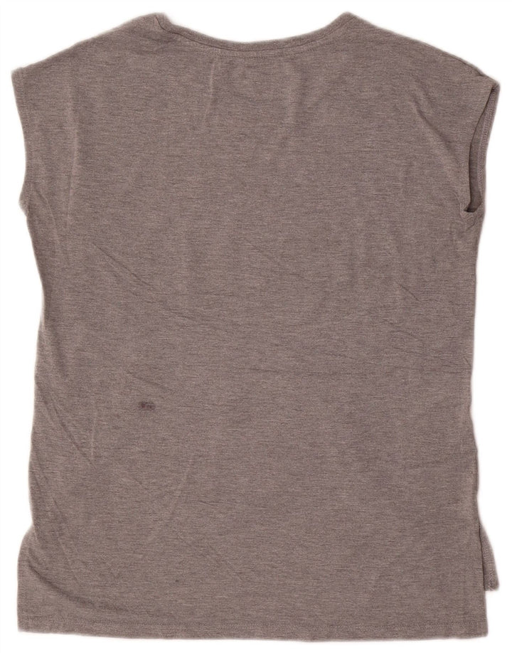 Fila Womens Graphic T-Shirt Top UK 14 Medium Grey