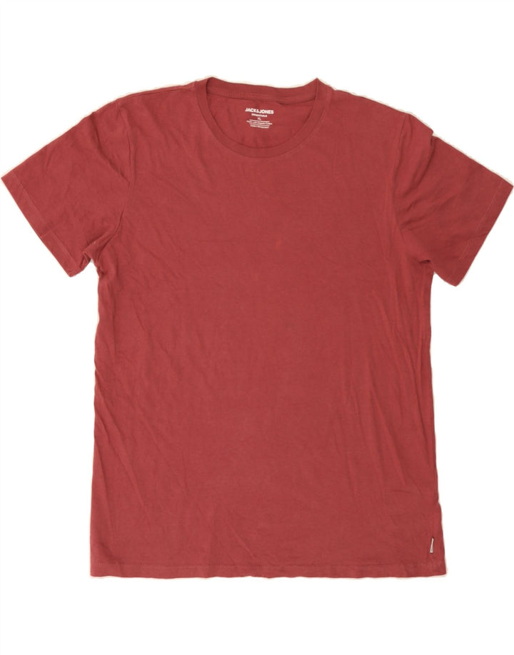 JACK & JONES Mens T-Shirt Top XL Maroon Cotton Vintage Jack & Jones and Second-Hand Jack & Jones from Messina Hembry 