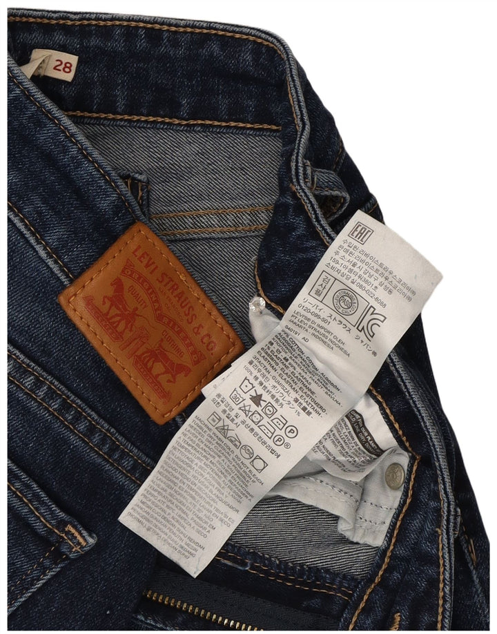 Levi's Womens 714 Straight Jeans W28 L26 Navy Blue Cotton