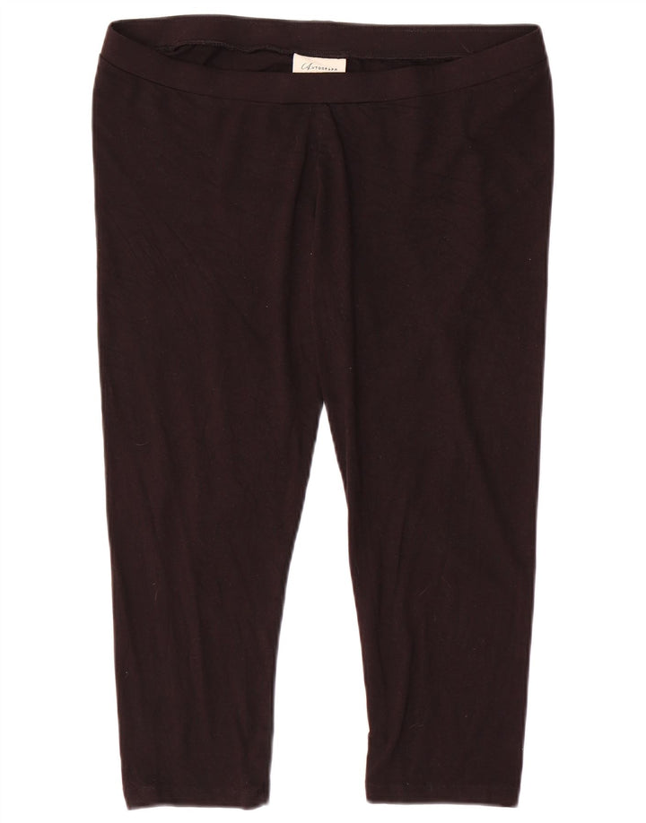 Marks & Spencer Dame Capri Leggings UK 10 Small Black Viscose
