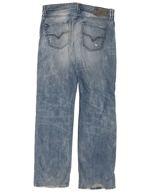 Jeans dritti regolari da uomo Diesel Larkee W33 L32 in cotone blu