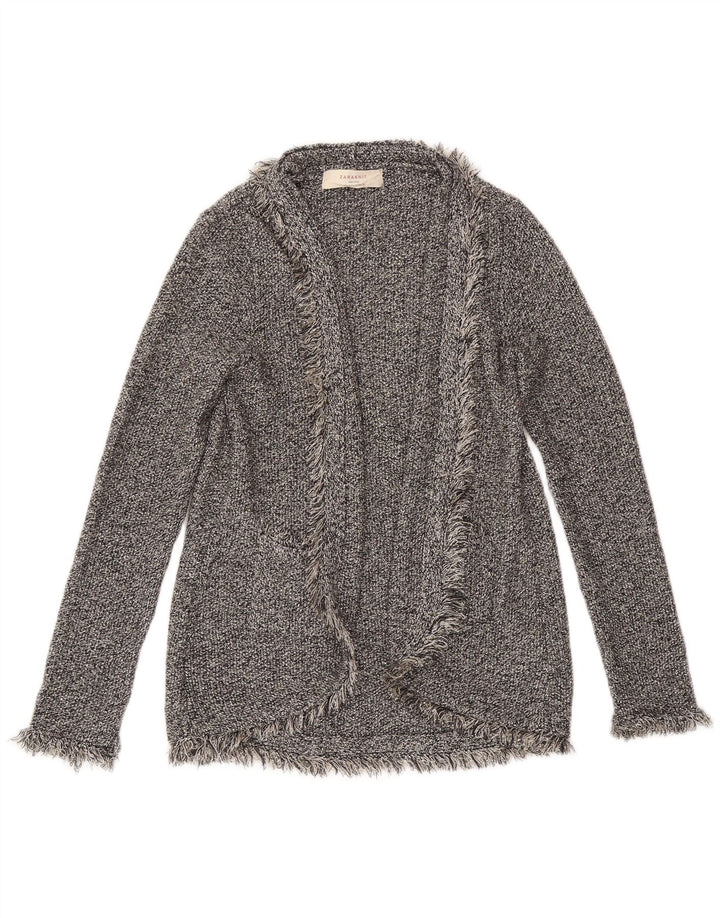 Maglione Cardigan Aperto da Donna ZARA UK 12 Viscosa mélange grigio medio
