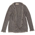 Maglione Cardigan Aperto da Donna ZARA UK 12 Viscosa mélange grigio medio