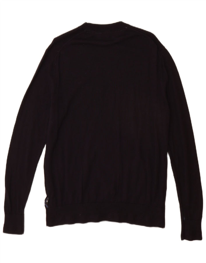 Ted Baker Womens Crew Neck Jumper Sweater Size 5 XL Navy Blue Wool