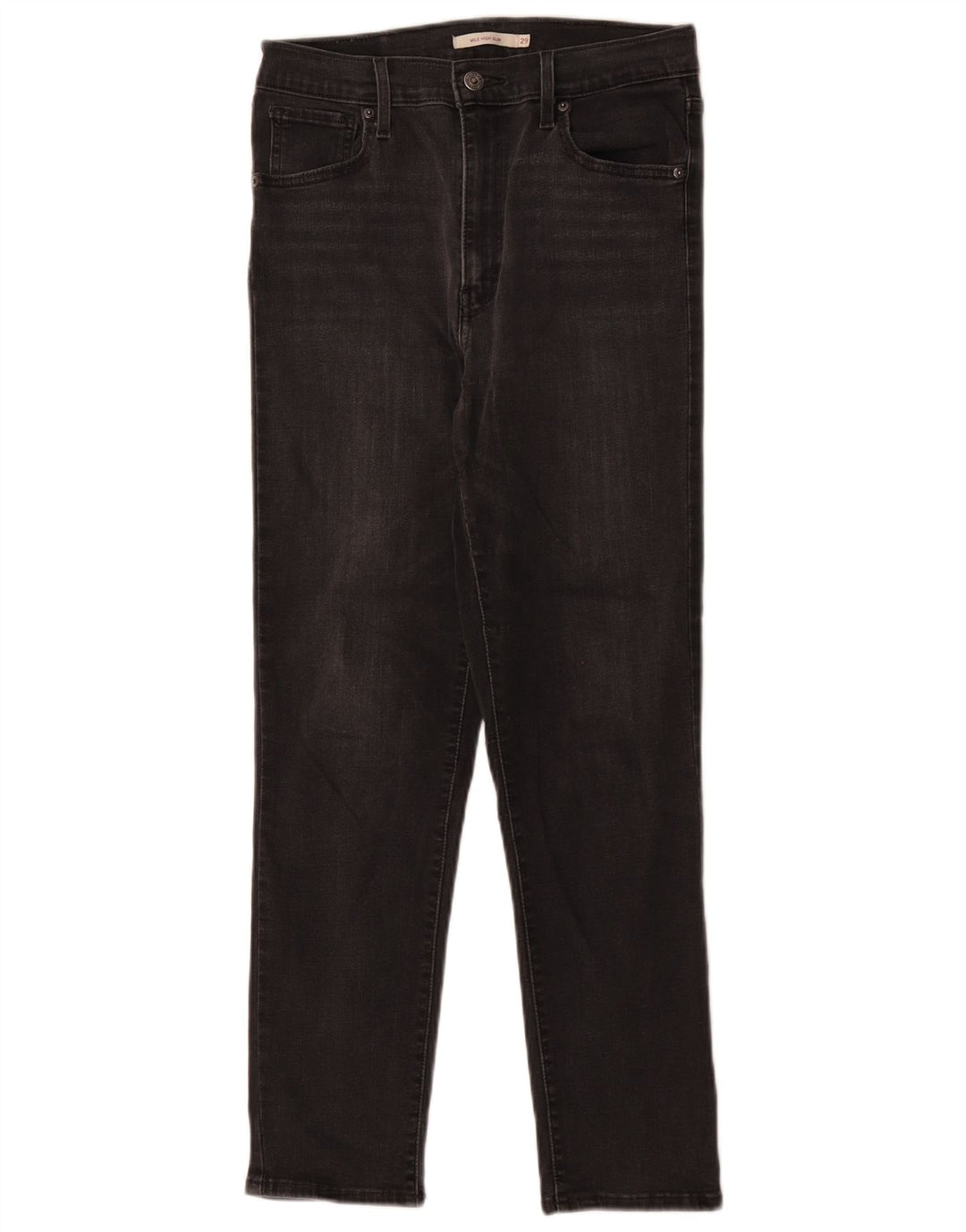 Levi's Womens Mile High Slim Jeans W29 L26 Black Cotton