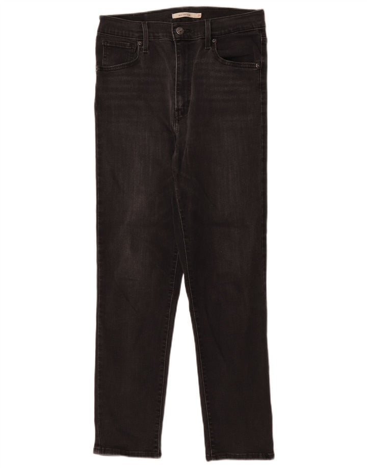 Levi's Womens Mile High Slim Jeans W29 L26 Black Cotton
