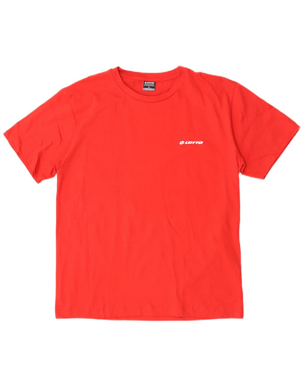 Lotto Mens T-Shirt Top XL Red Cotton