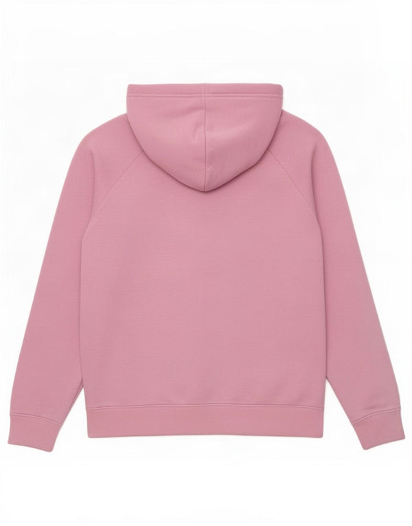 Nike Womens Zip Hoodie Sweater UK 14 Medium Pink Cotton