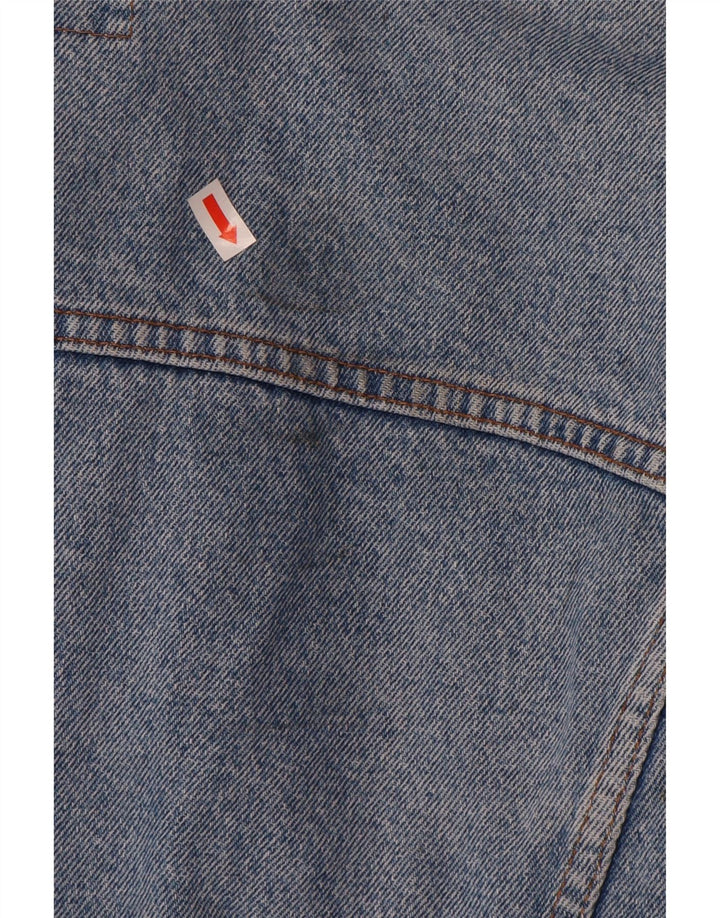 BENETTON Mens Denim Jacket IT 52 XL Blue Cotton