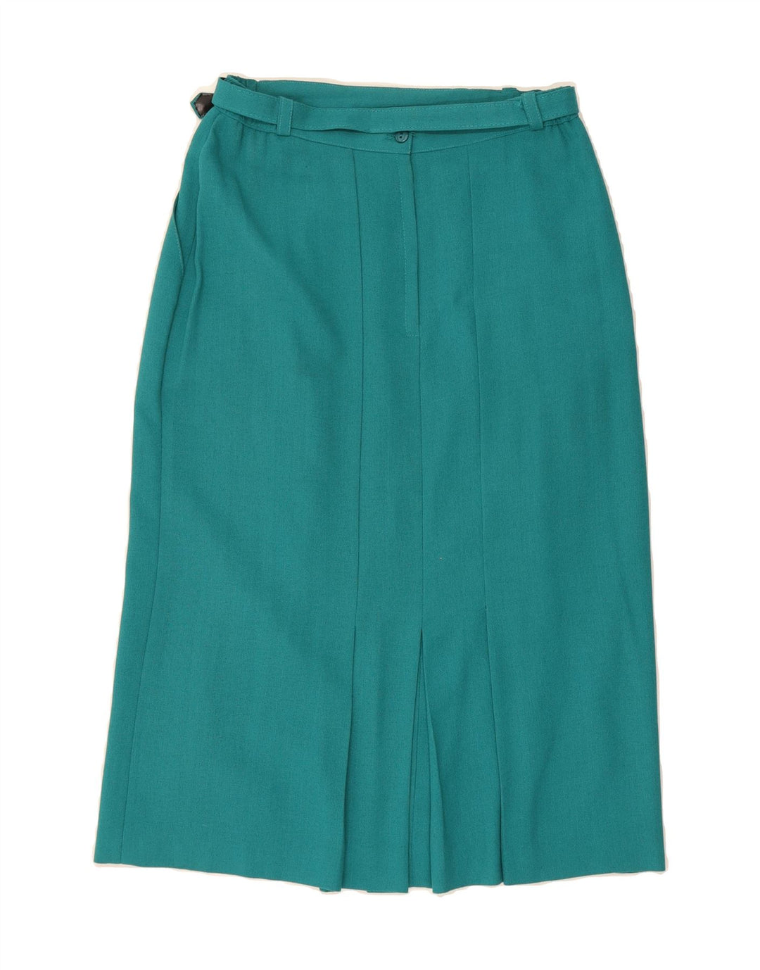 CLOVER Womens Midi Skirt UK 14 Medium W30 Green Polyester Vintage Clover and Second-Hand Clover from Messina Hembry 