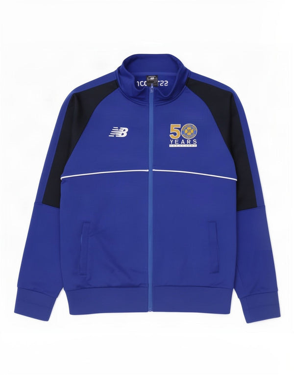 New Balance Mens Graphic Tracksuit Top Jacket Medium Blue Colourblock
