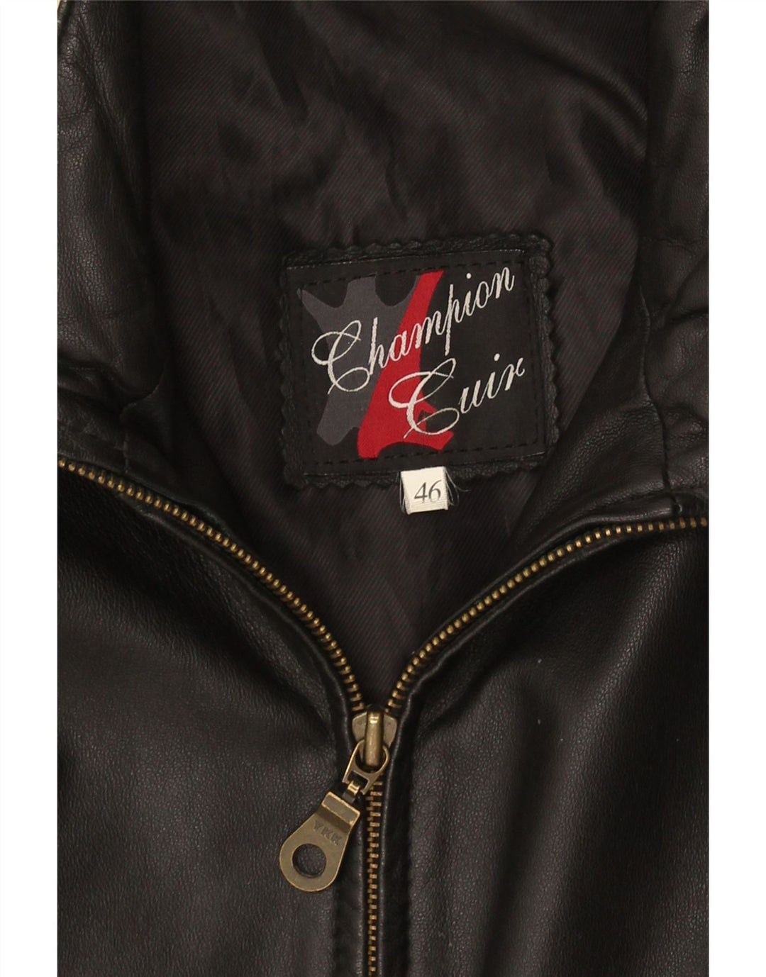 Jaqueta de couro masculina vintage IT 46 pequeno bloco colorido preto