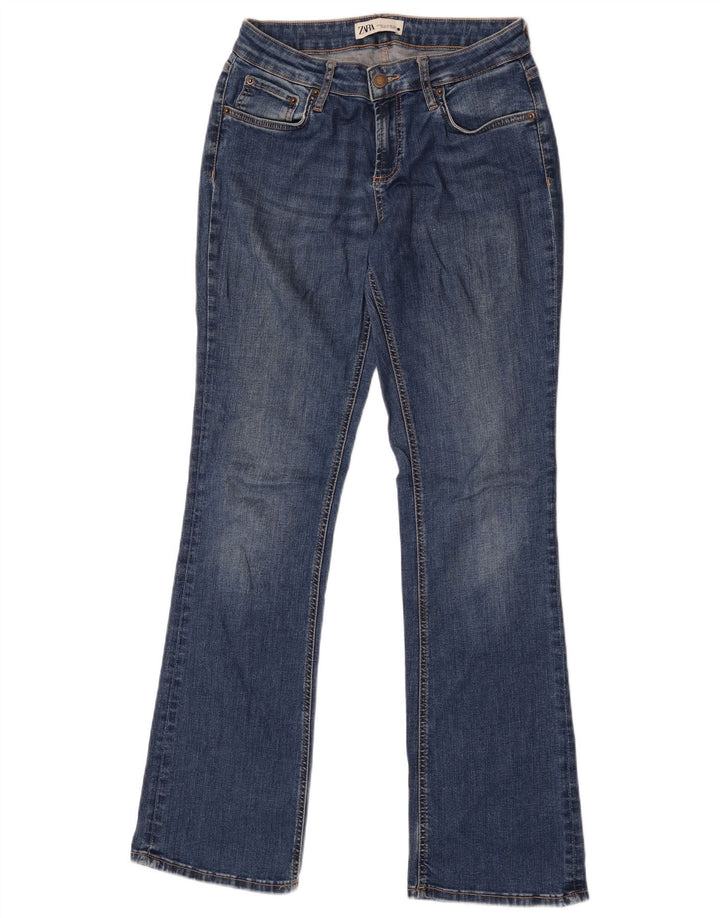 Zara Jean Bootcut Femme EU 40 Moyen W30 L32 Bleu Coton