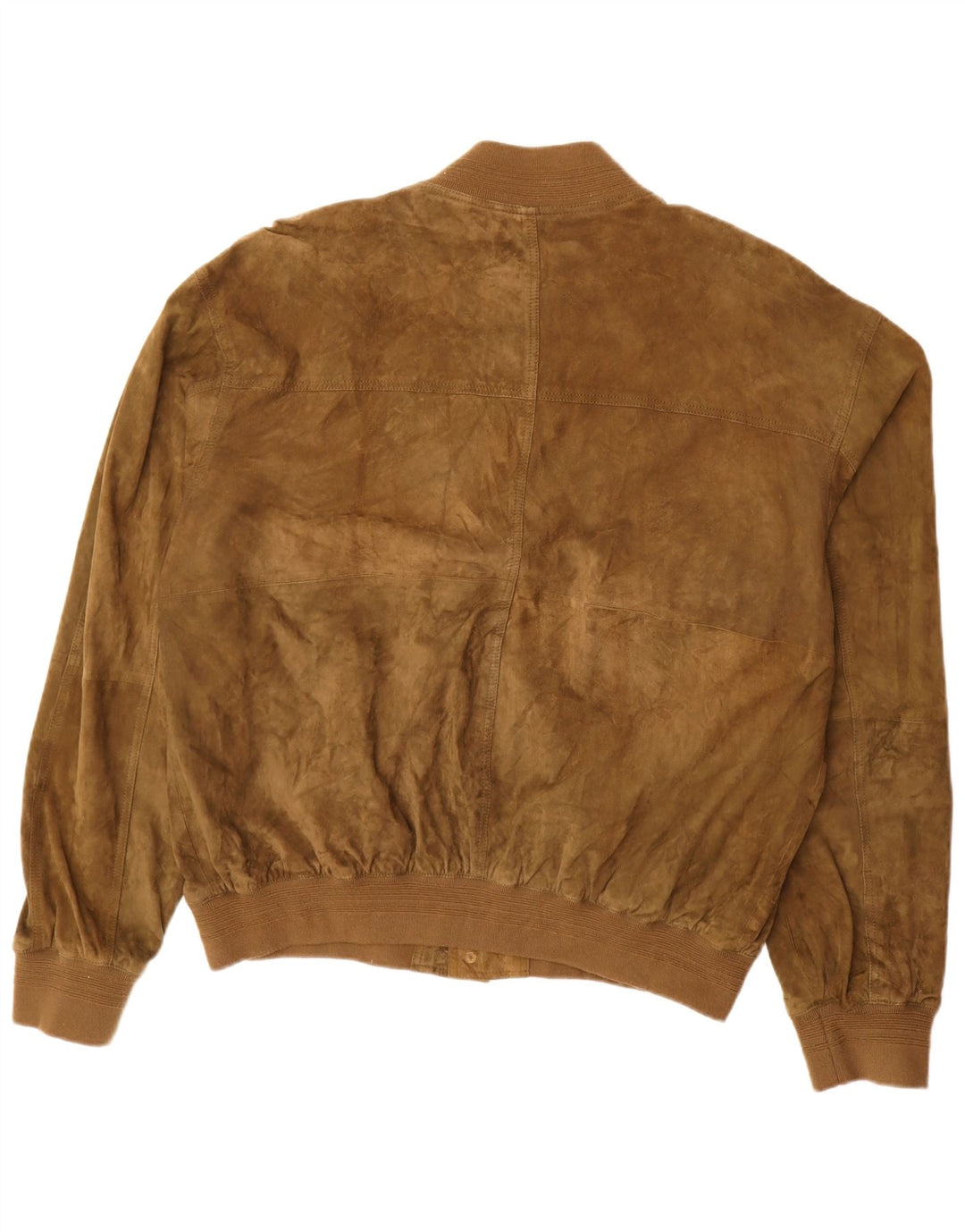 Vintage Mens Suede Jacket UK 42 XL Khaki Leather