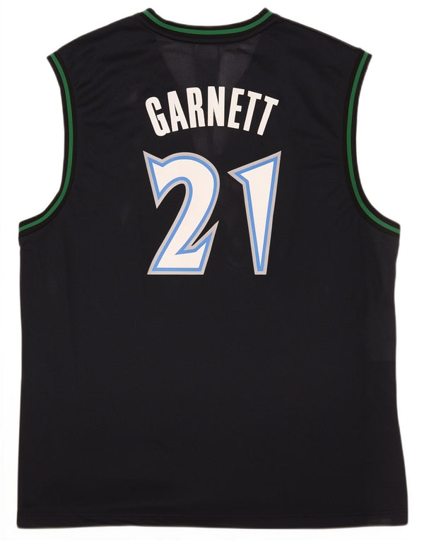 Reebok Mens Timberwolves NBA grafikus mellény felső XL sötétkék nylon sport