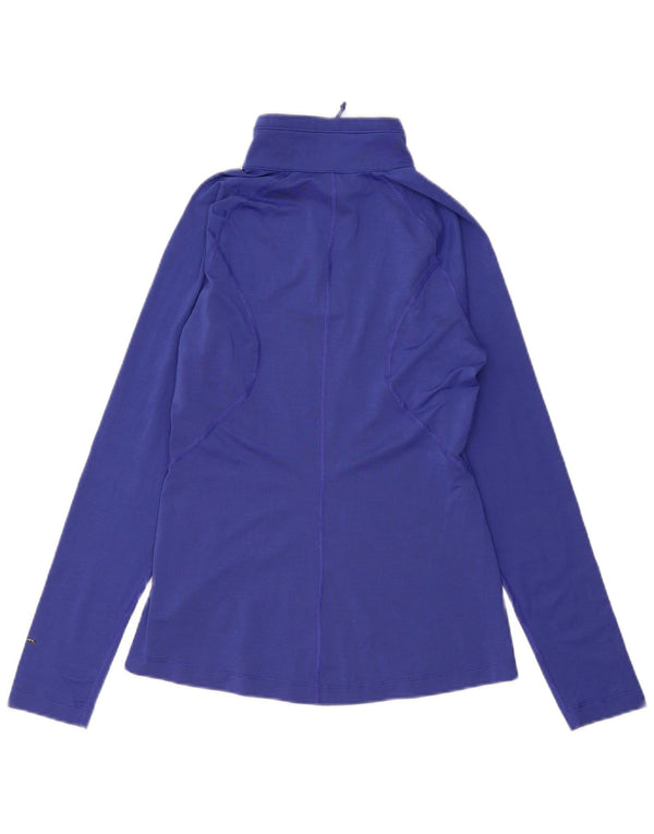 Женский пуловер с воротником на молнии The North Face, топ UK 12, средний синий цвет