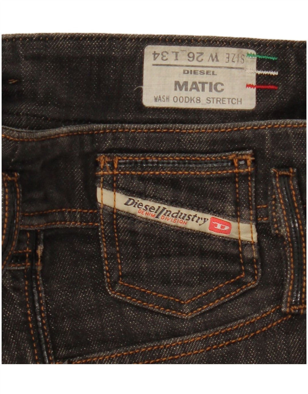 Jean Droit Femme Diesel Matic W26 L31 Coton Noir