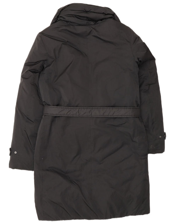 Zara Womens Padded Coat UK 14 Medium Black Colourblock Polyester